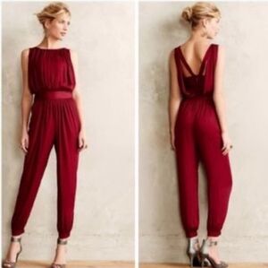 Anthropologie, Nomad by Morgan Carper Jumpsuit, size 4, burgundy